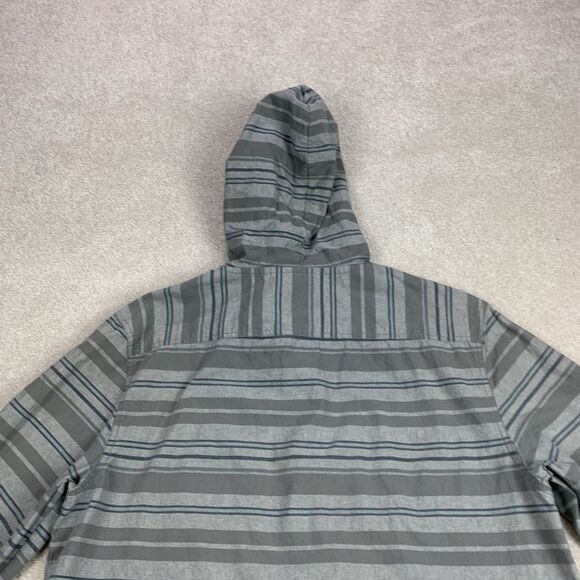 Tentree Linen Blend Hooded Long Sleeve Button Front Shirt Mens XL - Picture 8 of 16